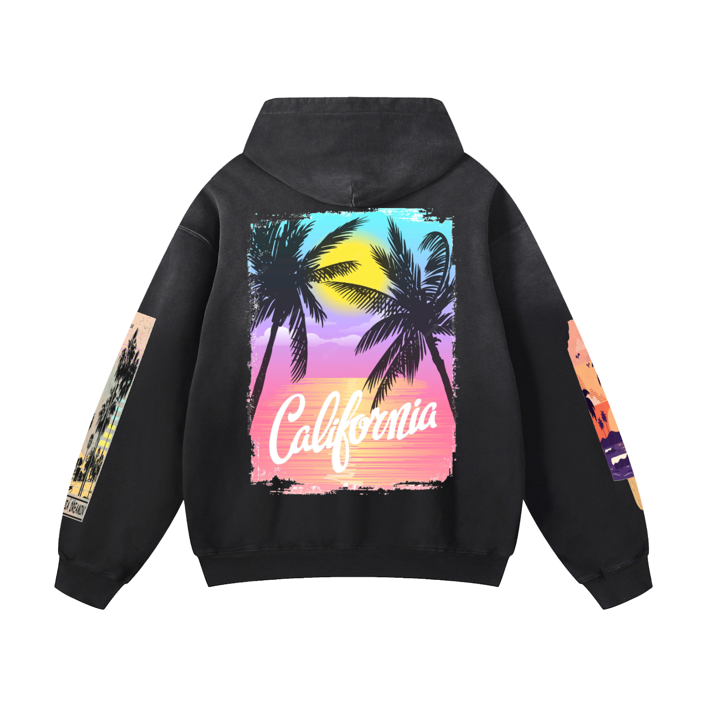 San Francisco, California Heavyweight Sun-faded Oversized Hoodie
