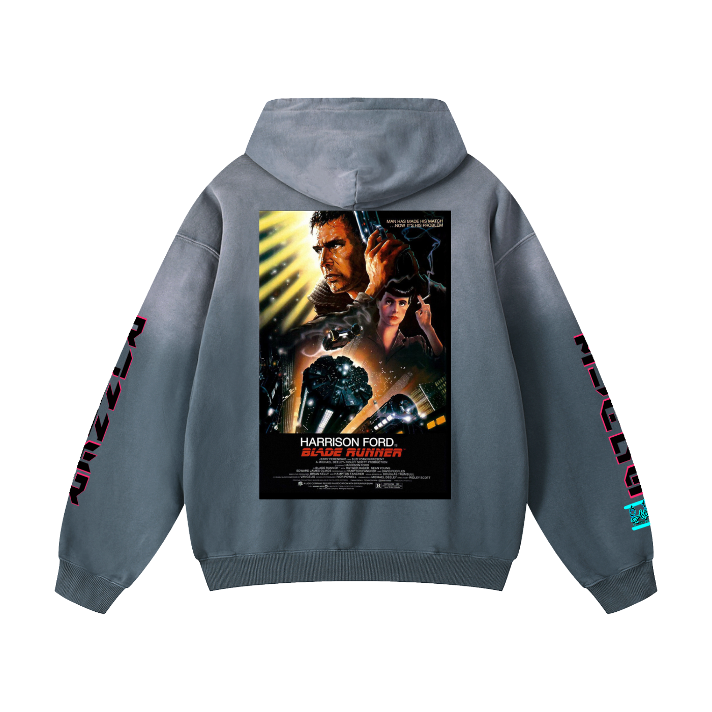 Classic Blade Runner Heavyweight Sunfaded Oversized Hoodie