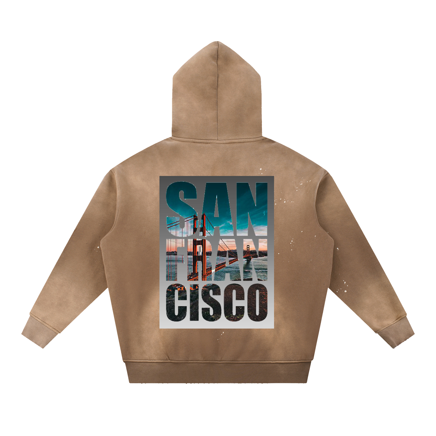 San Francisco / 420 Ape colab, Vintage Washed Frayed Fleece Hoodie