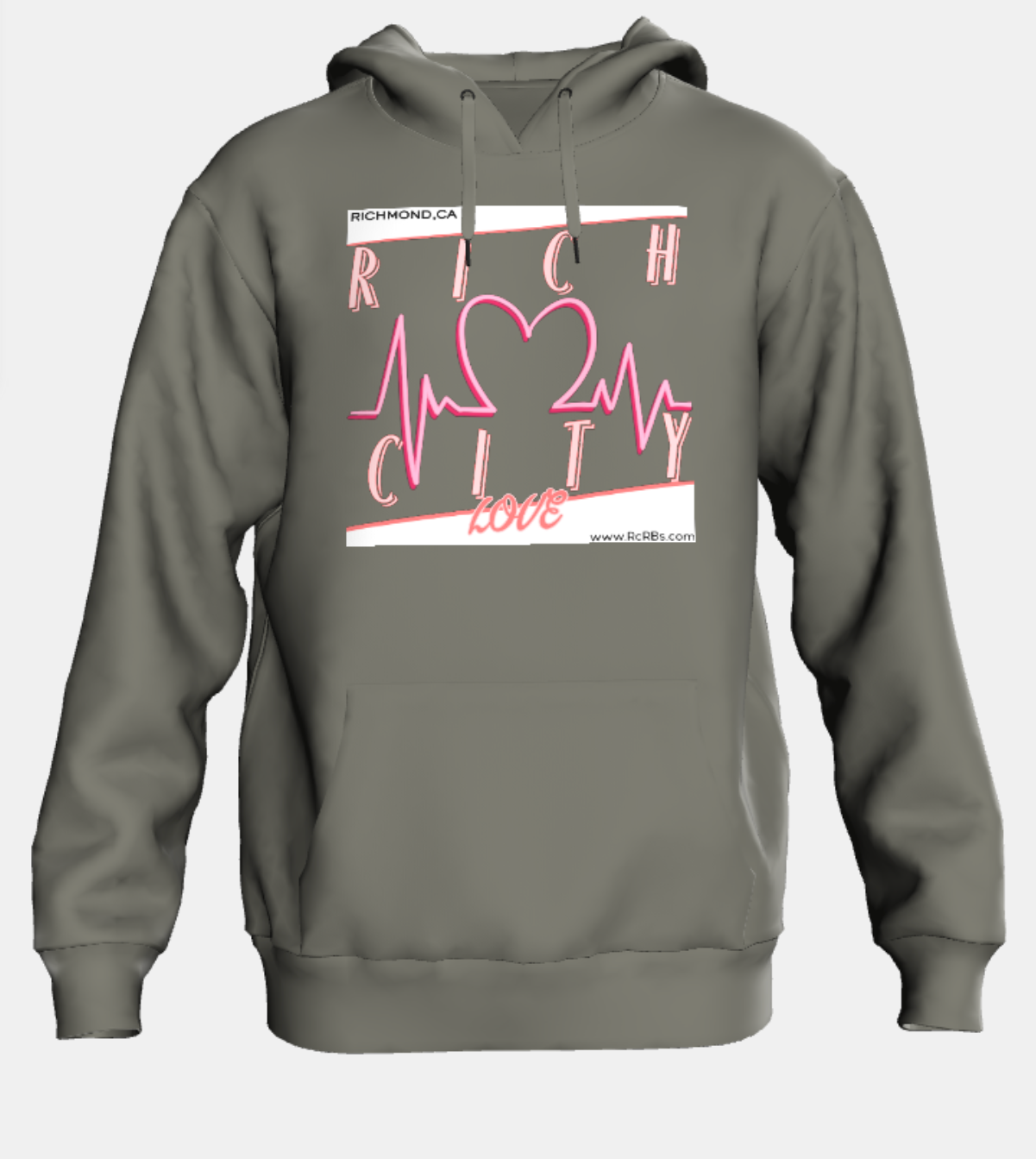 "Evry1's Brand" RichCity Rides Bike/Skate Cooperative -"LOVE" hoodie - Sustainable Clothing Collection