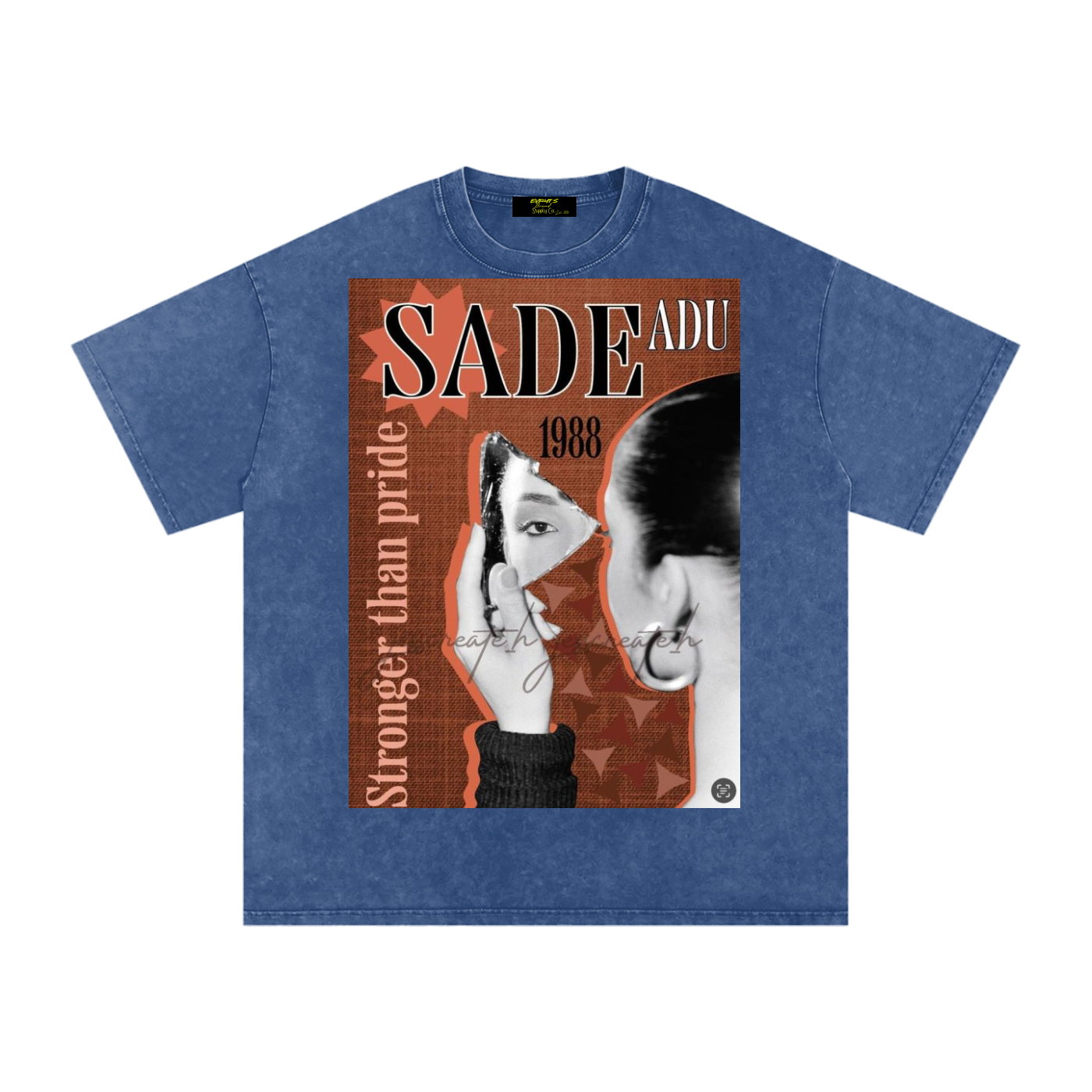 Sade #2 Snow Washed Oversized Cotton T-Shirt