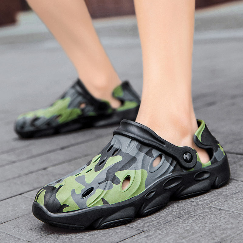 "510_Athletics" "Crocish" Camo Outdoor / Rugged Slides/ Flip Flops/ Sandals