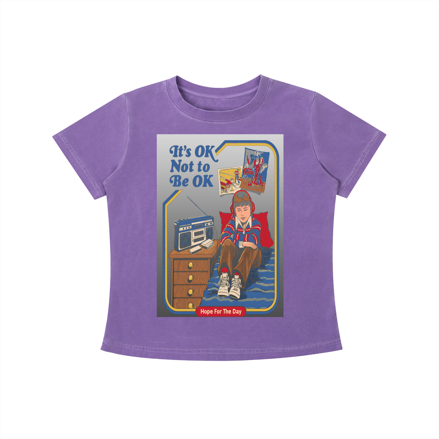 Stay weird Vintage Wash Slim Fit T-shirt