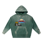 San Francisco / 420 Ape colab, Vintage Washed Frayed Fleece Hoodie