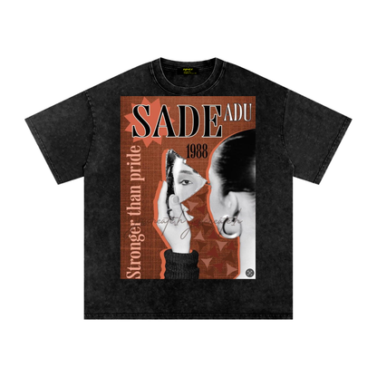 Sade #2 Snow Washed Oversized Cotton T-Shirt