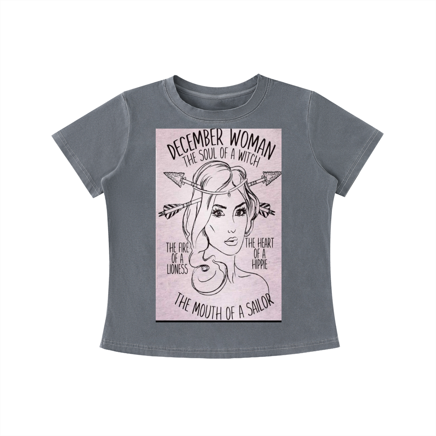 December Girl Vintage Wash Slim Fit T-shirt
