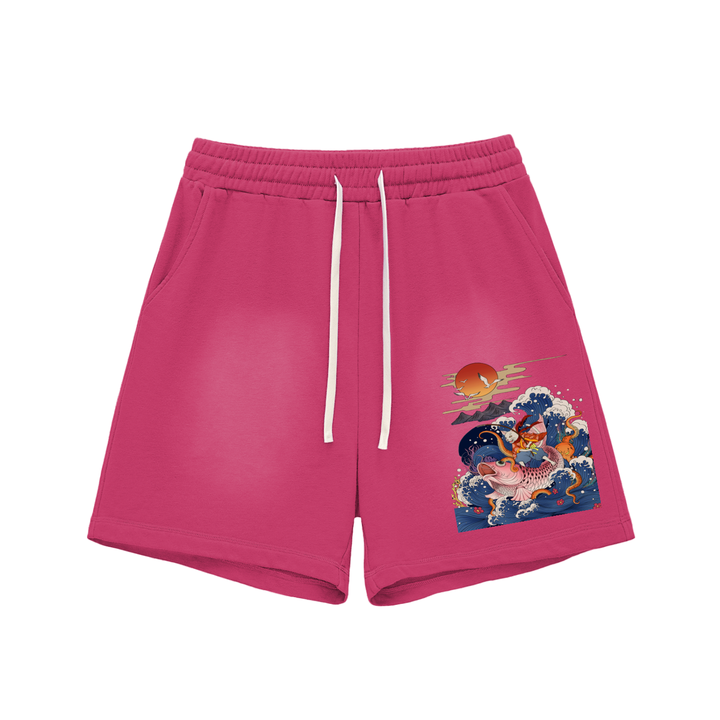Tame the Wild Tuna SunFaded Raw Edge Cotton Shorts