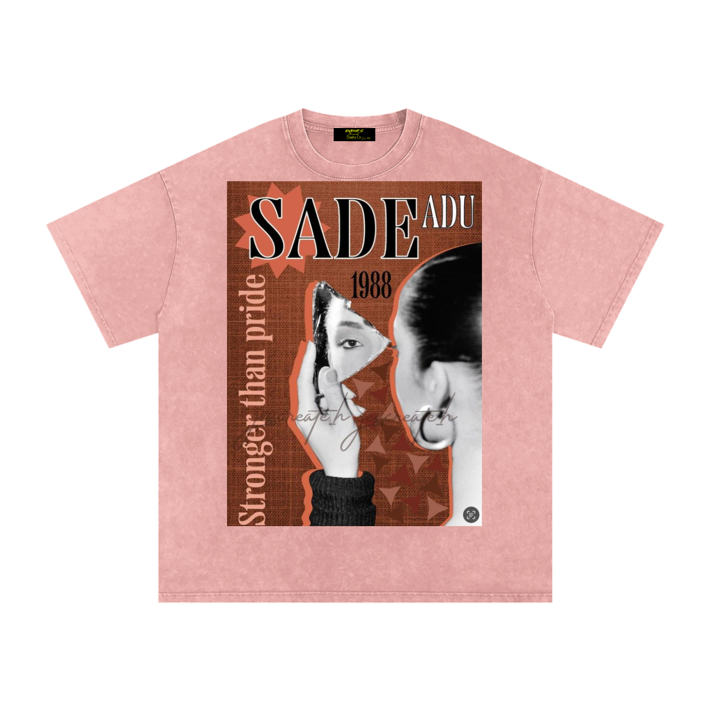 Sade #2 Snow Washed Oversized Cotton T-Shirt