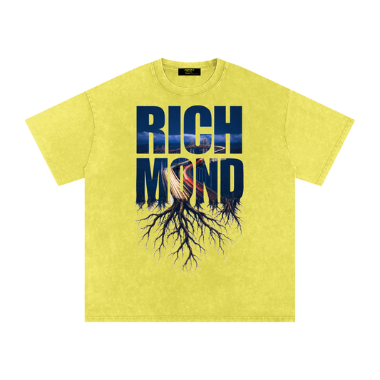 Richmond Snow Washed Oversized Cotton T-Shirt