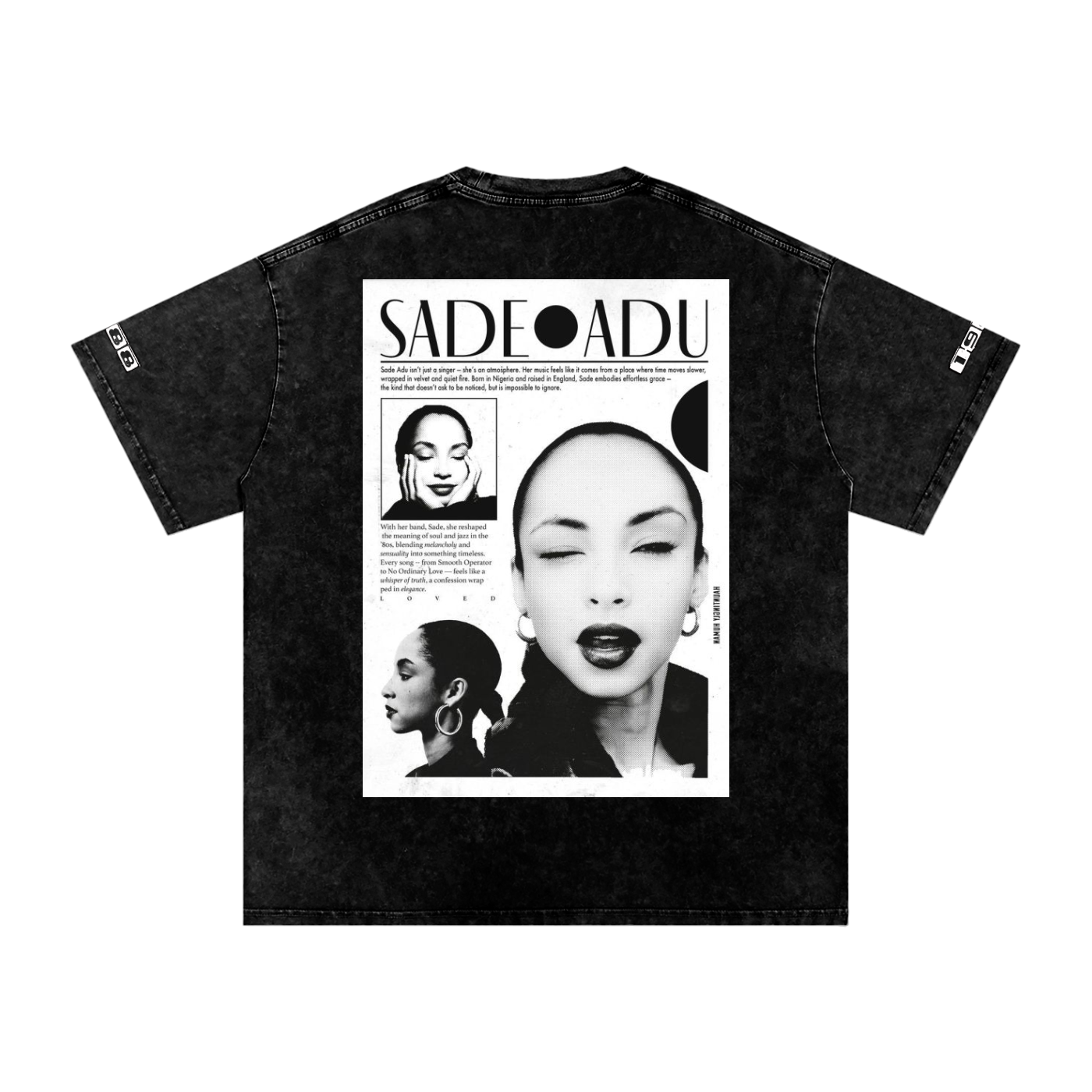 Sade #1 Snow Washed Oversized Cotton T-Shirt