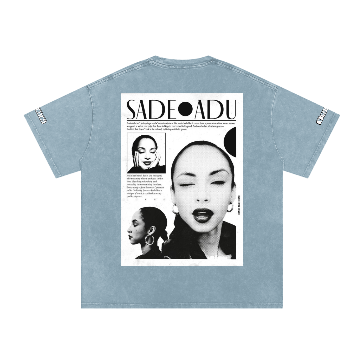 Sade #1 Snow Washed Oversized Cotton T-Shirt