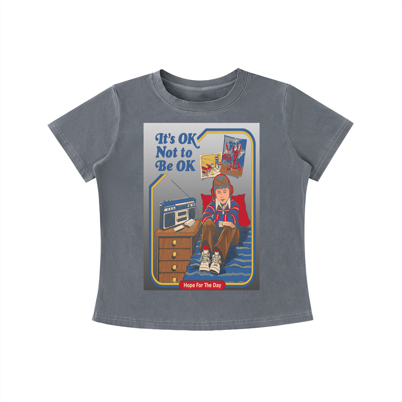 Stay weird Vintage Wash Slim Fit T-shirt