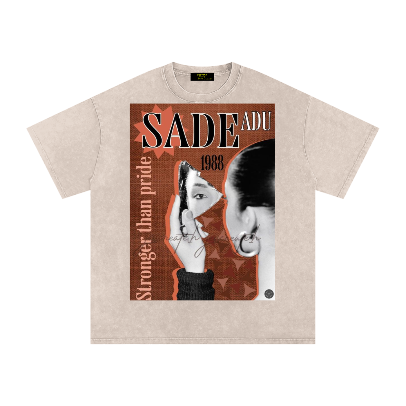 Sade #2 Snow Washed Oversized Cotton T-Shirt