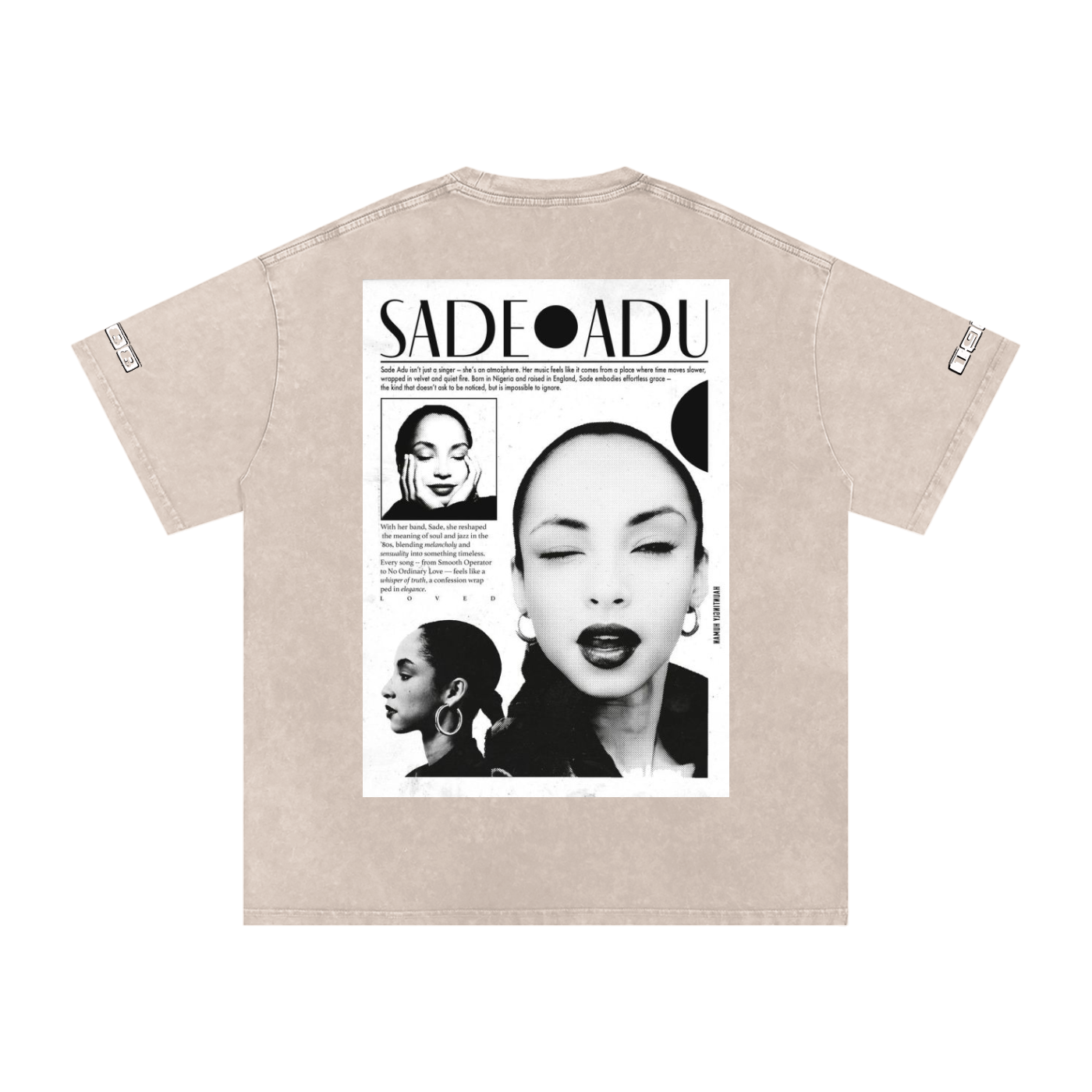 Sade #1 Snow Washed Oversized Cotton T-Shirt