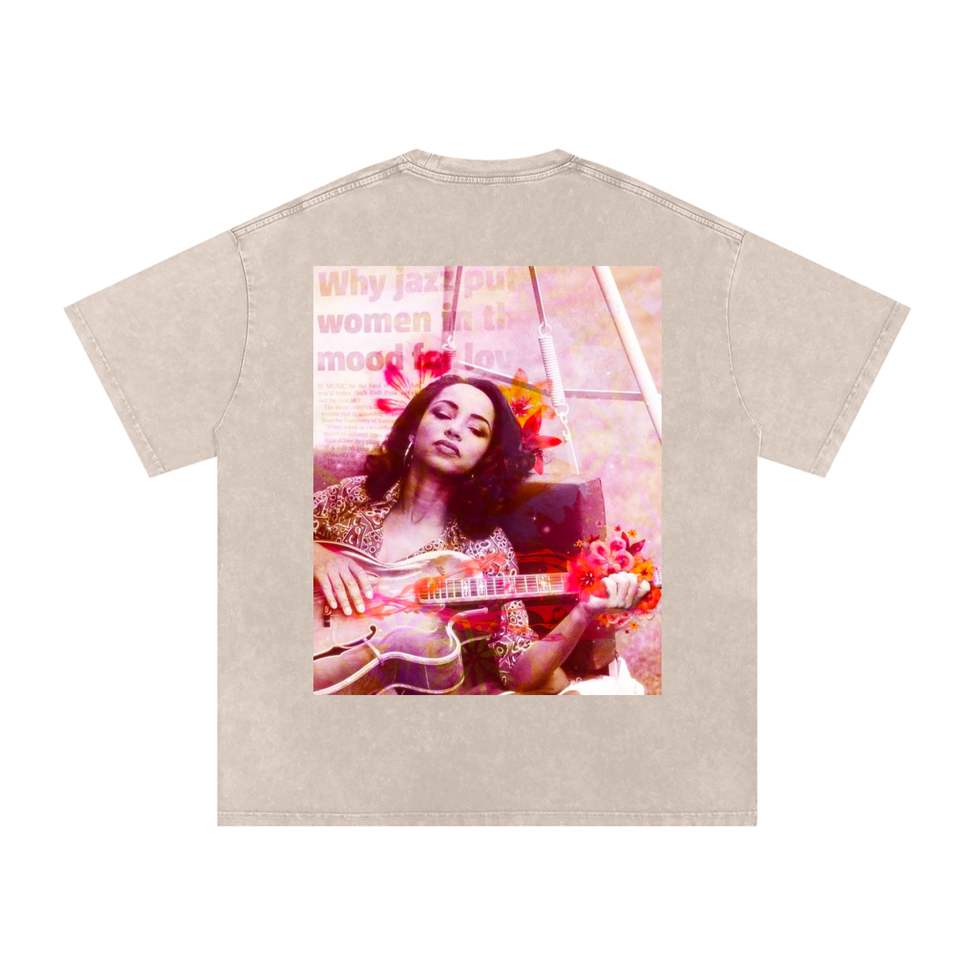 Sade #2 Snow Washed Oversized Cotton T-Shirt