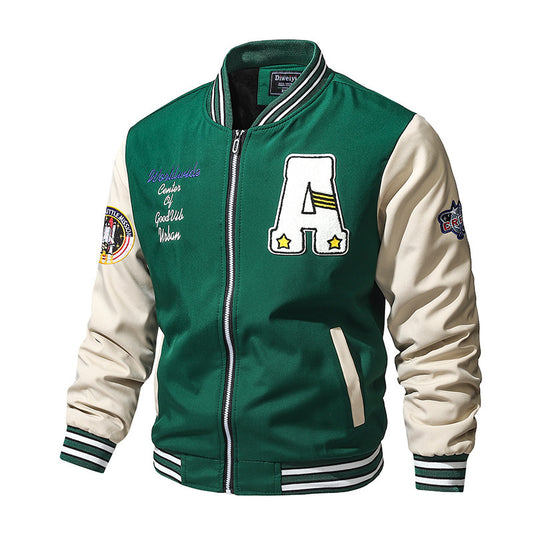 Retro Baseball Letterman Casual Jacket