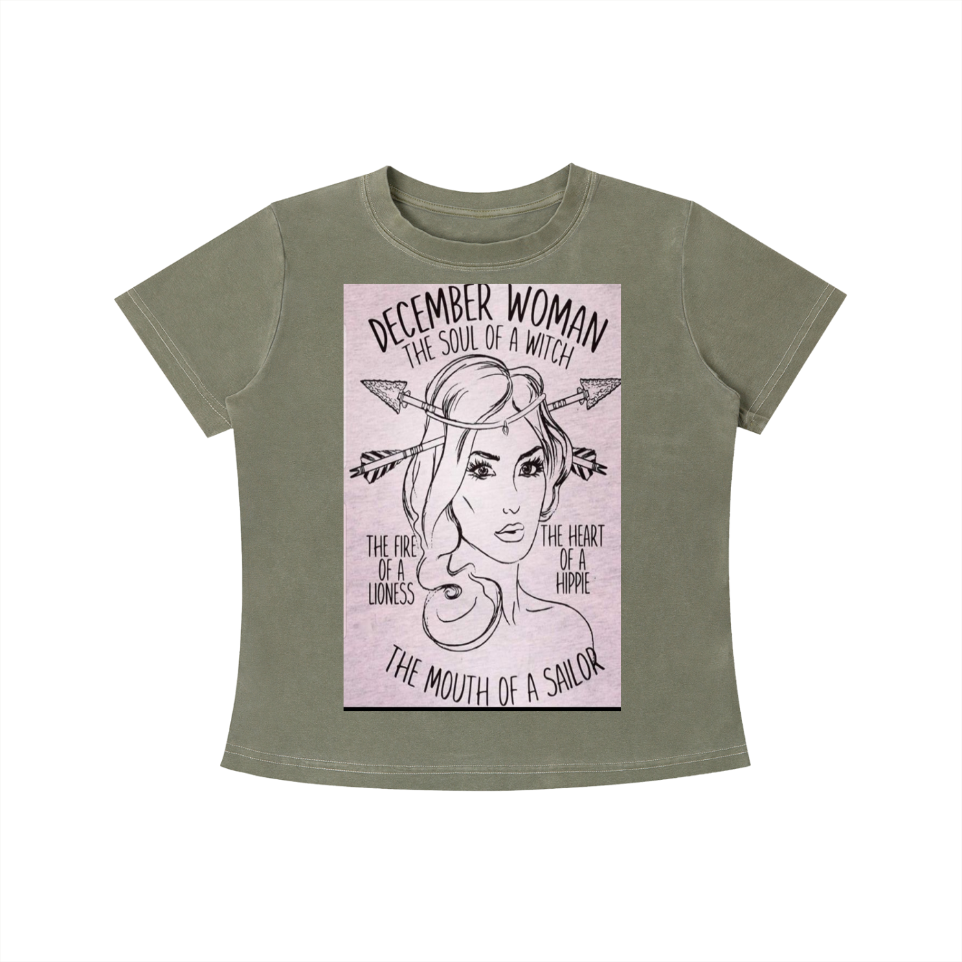 December Girl Vintage Wash Slim Fit T-shirt