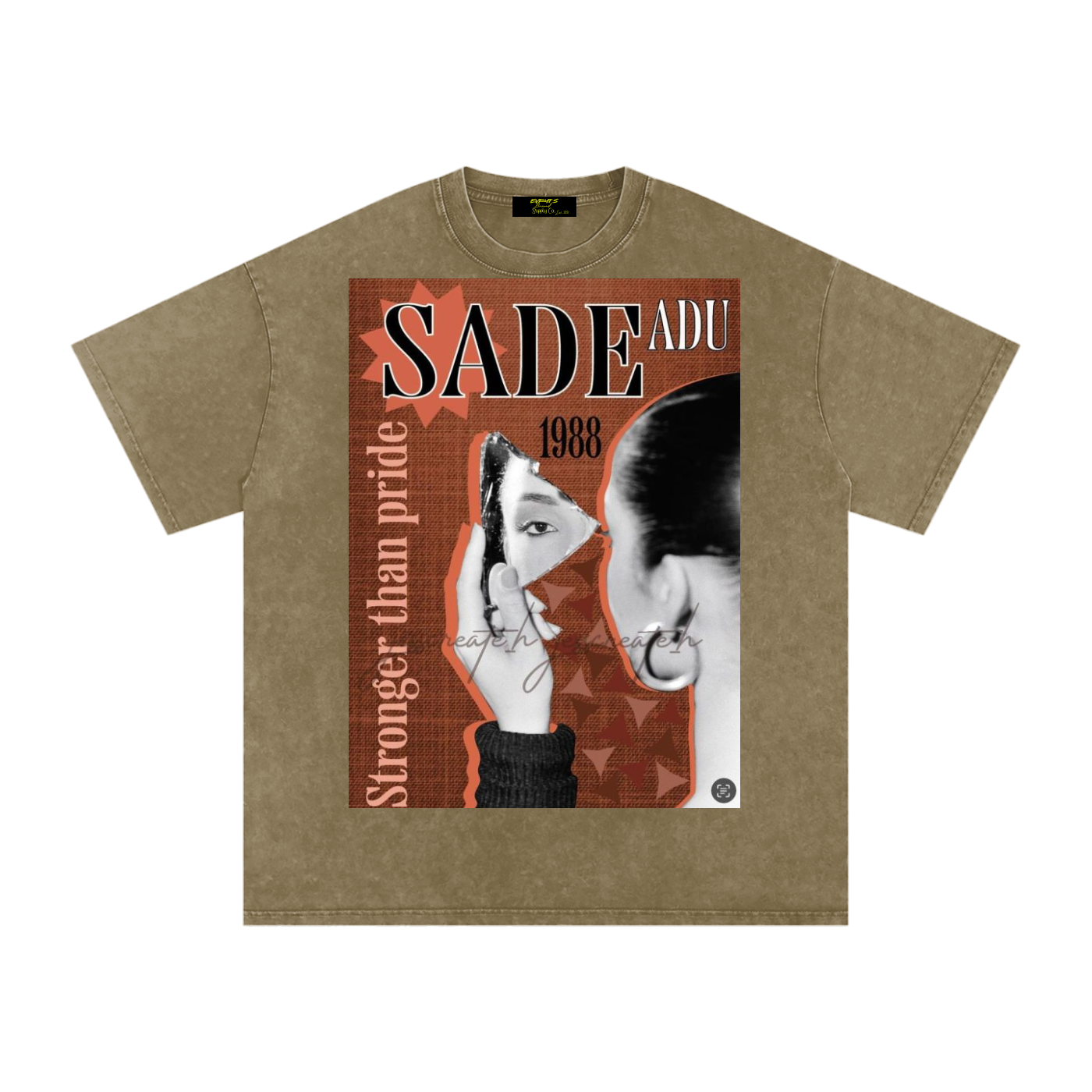 Sade #2 Snow Washed Oversized Cotton T-Shirt