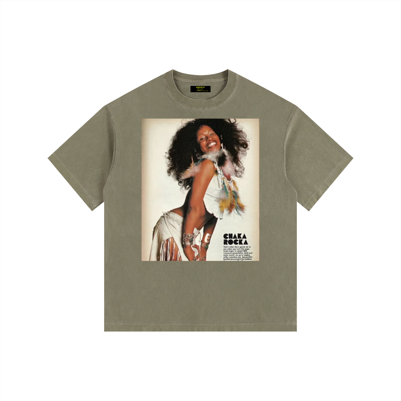 Vintage Chaka Khan Washed Oversized Cotton T-Shirt