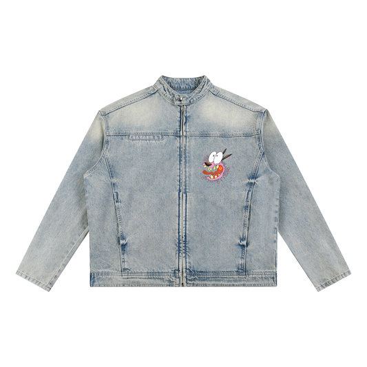 Courage Vintage Wash Zip Denim Jacket