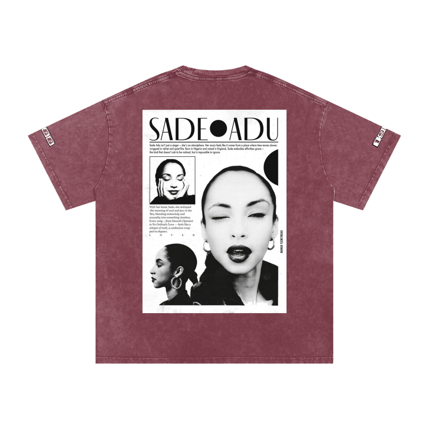 Sade #1 Snow Washed Oversized Cotton T-Shirt