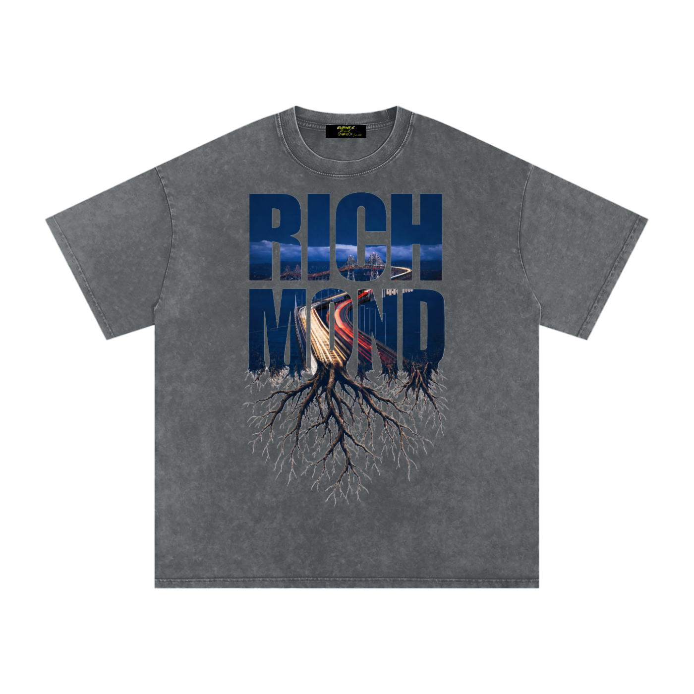 Richmond Snow Washed Oversized Cotton T-Shirt