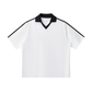 Plane Jane Contrast Collar Striped Soccer Jersey