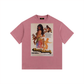 Vintage Foxy Brown Washed Oversized Cotton T-Shirt