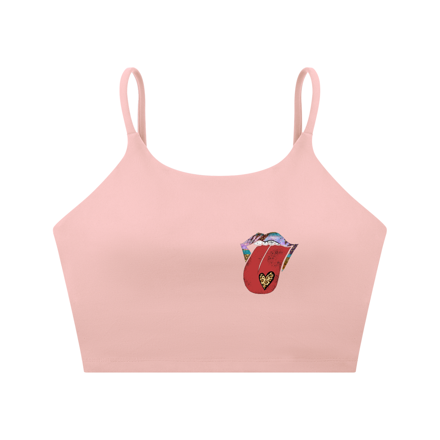 Stay Wild Spaghetti Strap Yoga Sports Bra