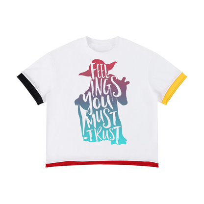 Yoda Unisex Boxy Color Block T-Shirt