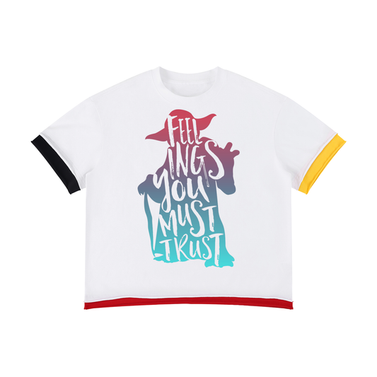 Yoda Unisex Boxy Color Block T-Shirt