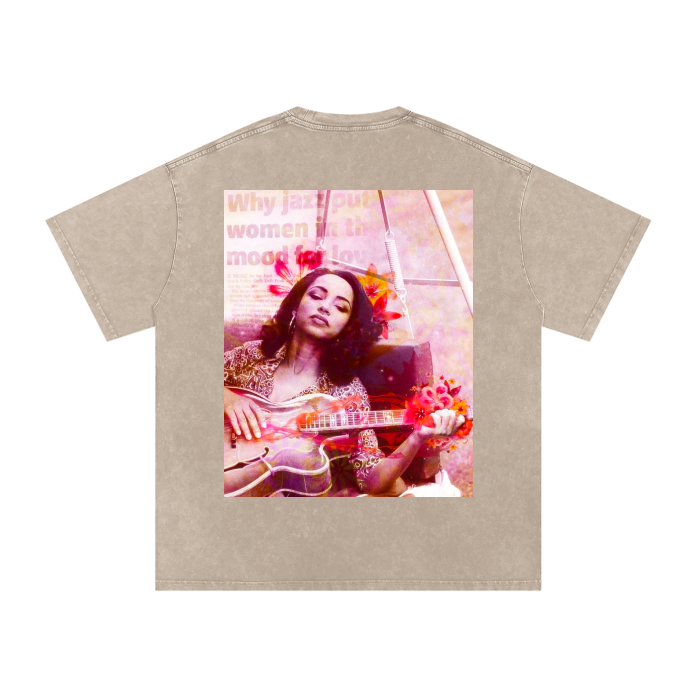 Sade #2 Snow Washed Oversized Cotton T-Shirt