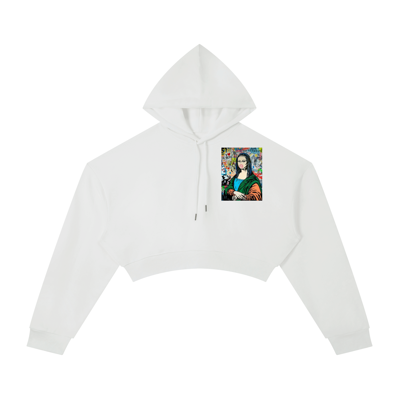 Mona Lisa Essential Cropped Hoodie