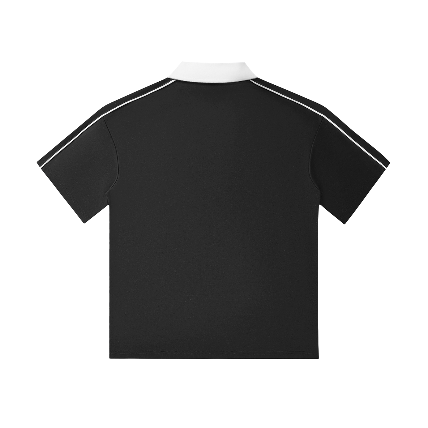 Plane Jane Contrast Collar Short-Sleeve Polo Shirt