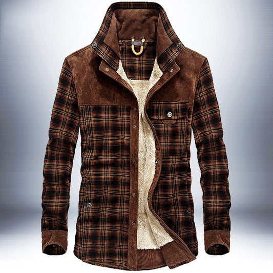Winter Jacket, Thick/ Warm Fleece, Jacket/ Coat (Pure Cotton) /Plaid Jacket /Outdoor Clothes