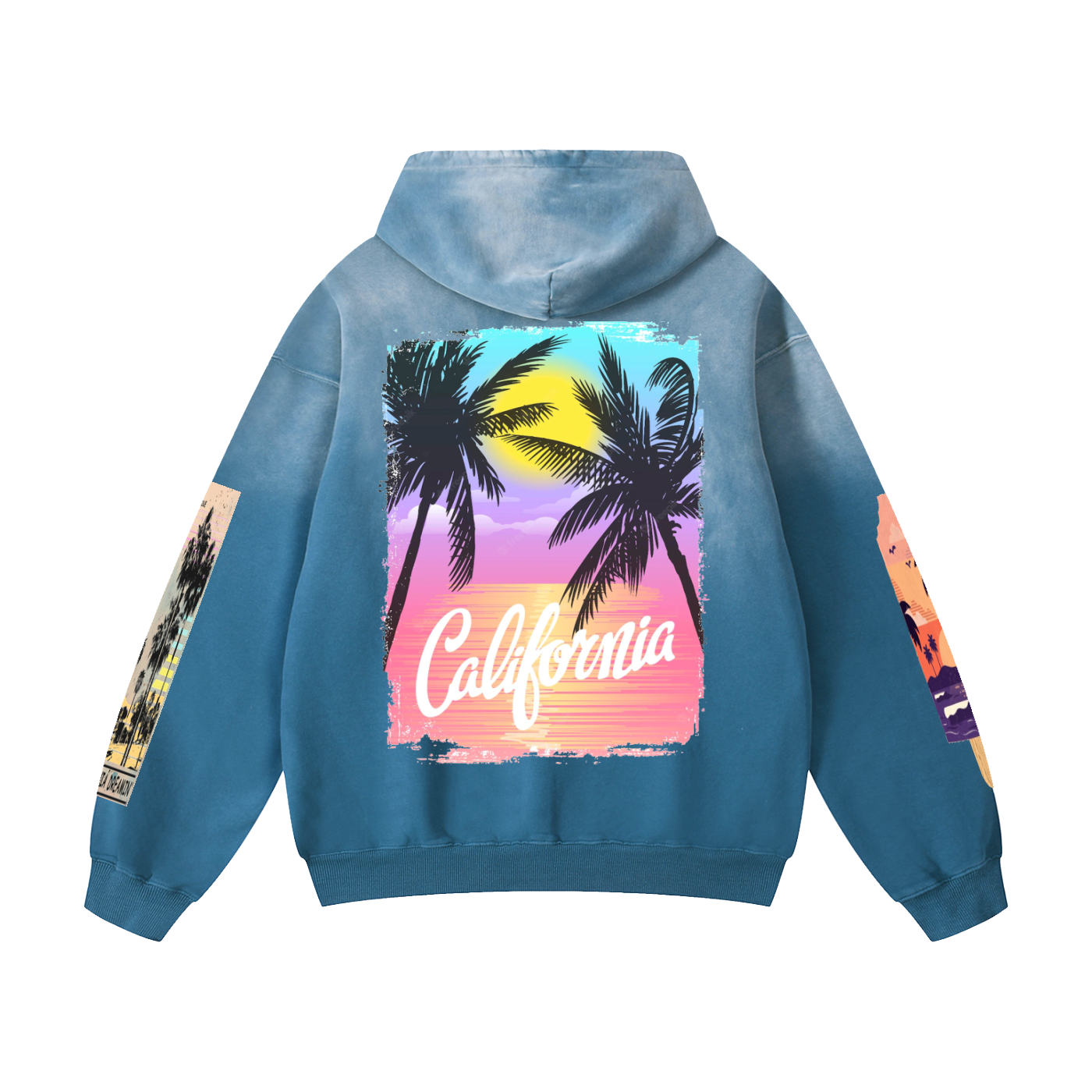 San Francisco, California Heavyweight Sun-faded Oversized Hoodie