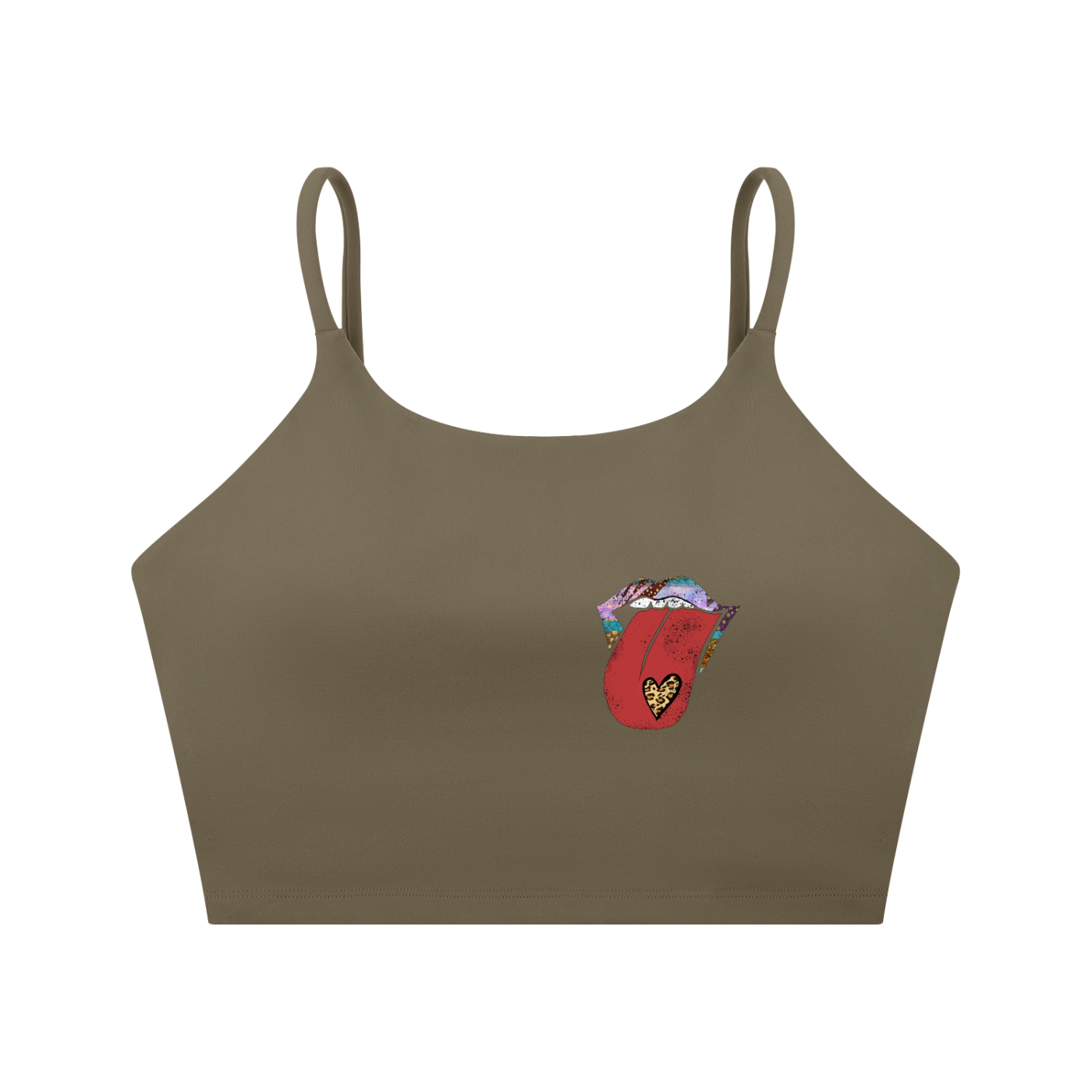 Stay Wild Spaghetti Strap Yoga Sports Bra