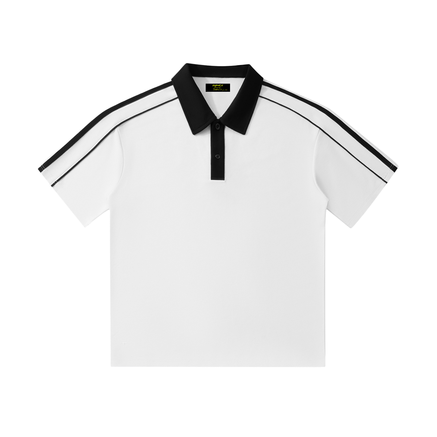 Plane Jane Contrast Collar Short-Sleeve Polo Shirt