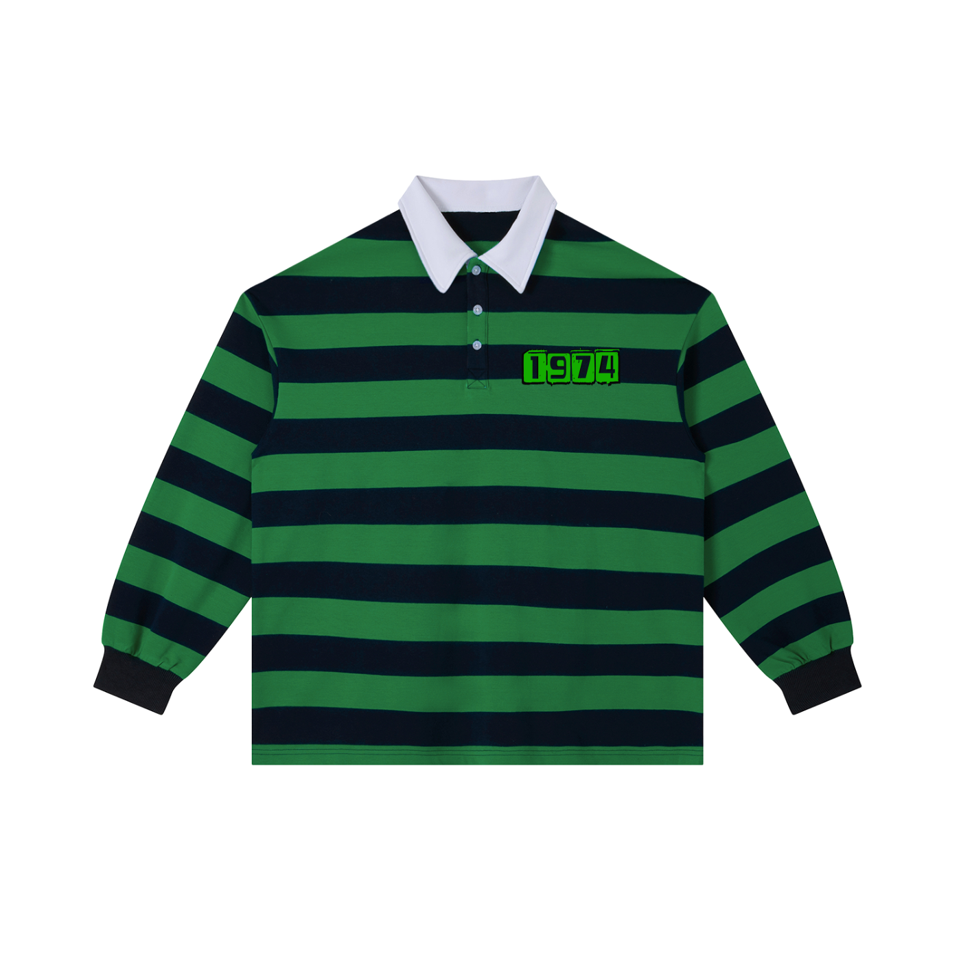 Hong Kong Phoey Color Block Stripe Polo Shirt