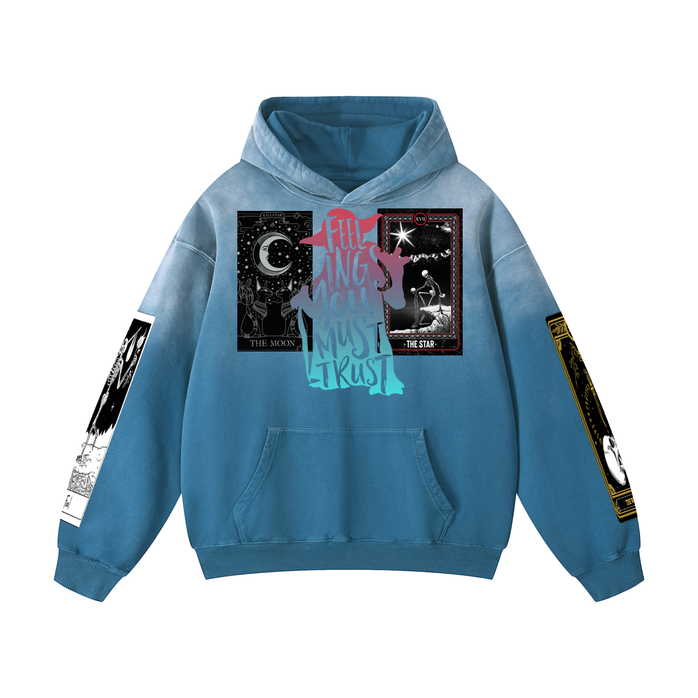 Yoda / Feelings Heavyweight Sun-faded Oversized Hoodie