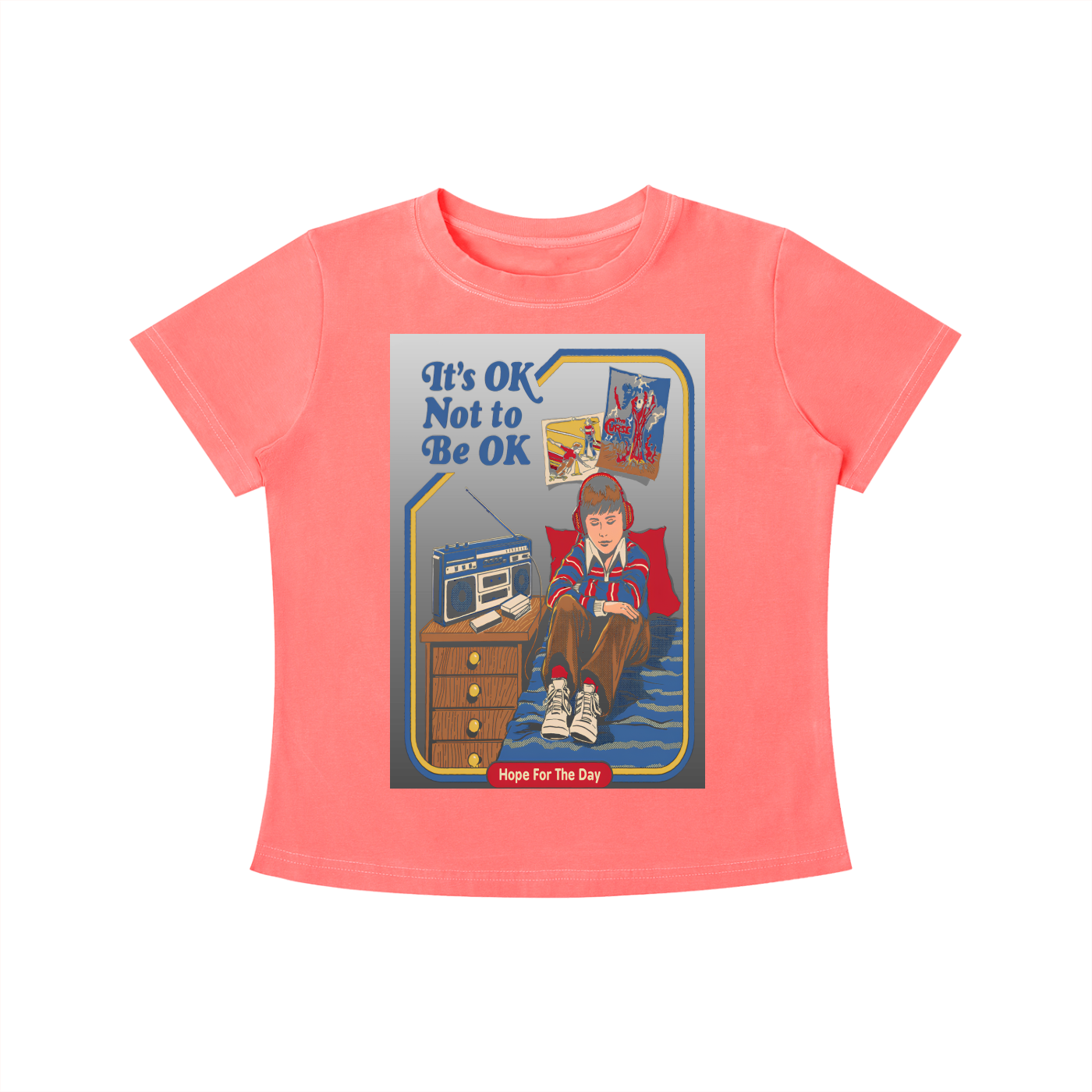 Stay weird Vintage Wash Slim Fit T-shirt