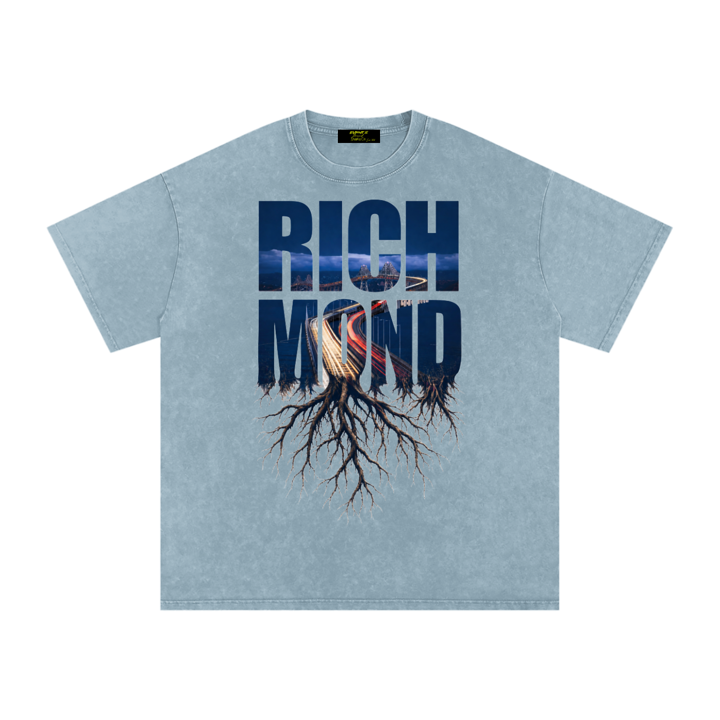 Richmond Snow Washed Oversized Cotton T-Shirt