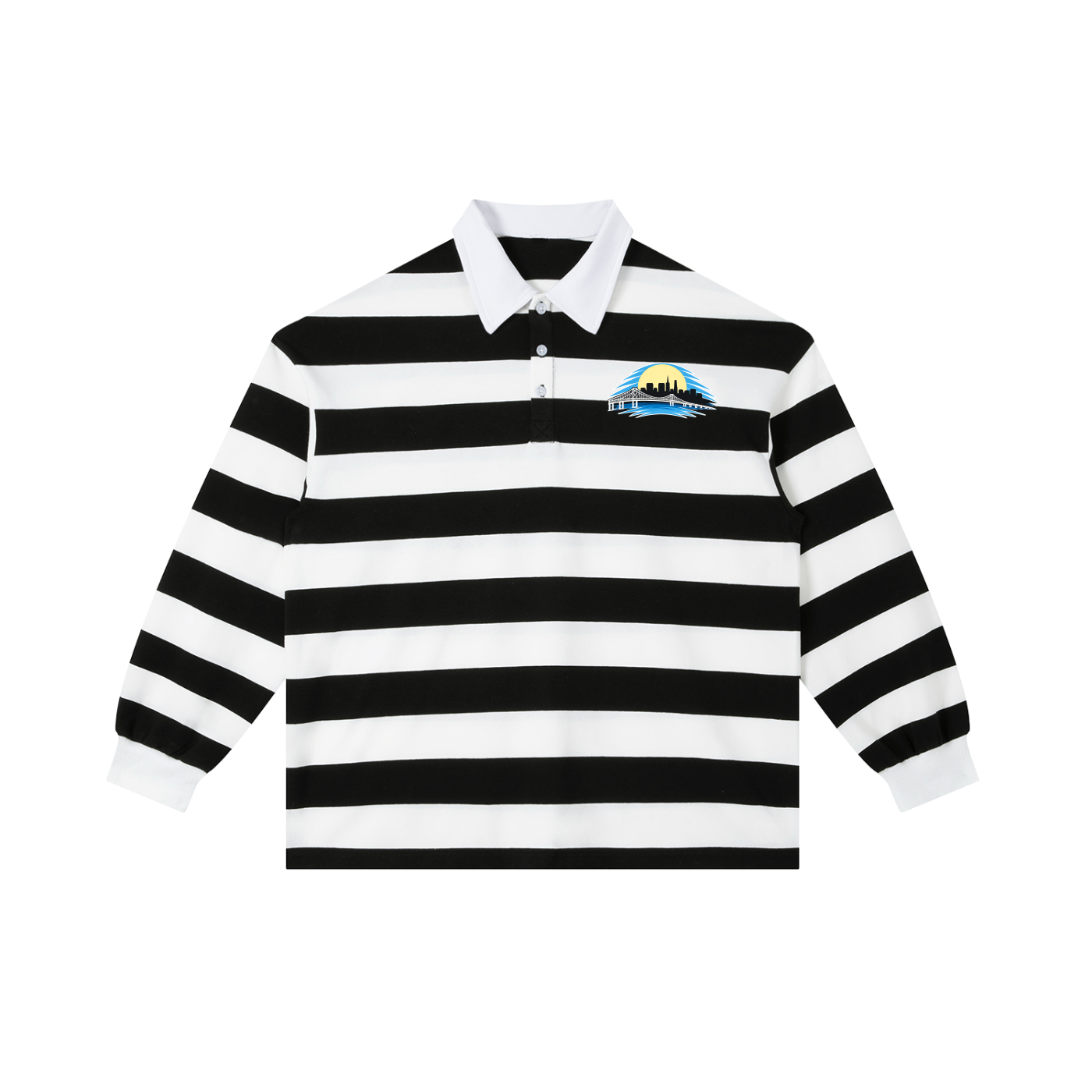 The Bridge Color Block Stripe Polo Shirt