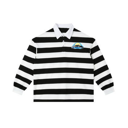 The Bridge Color Block Stripe Polo Shirt