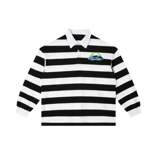 The Bridge Color Block Stripe Polo Shirt
