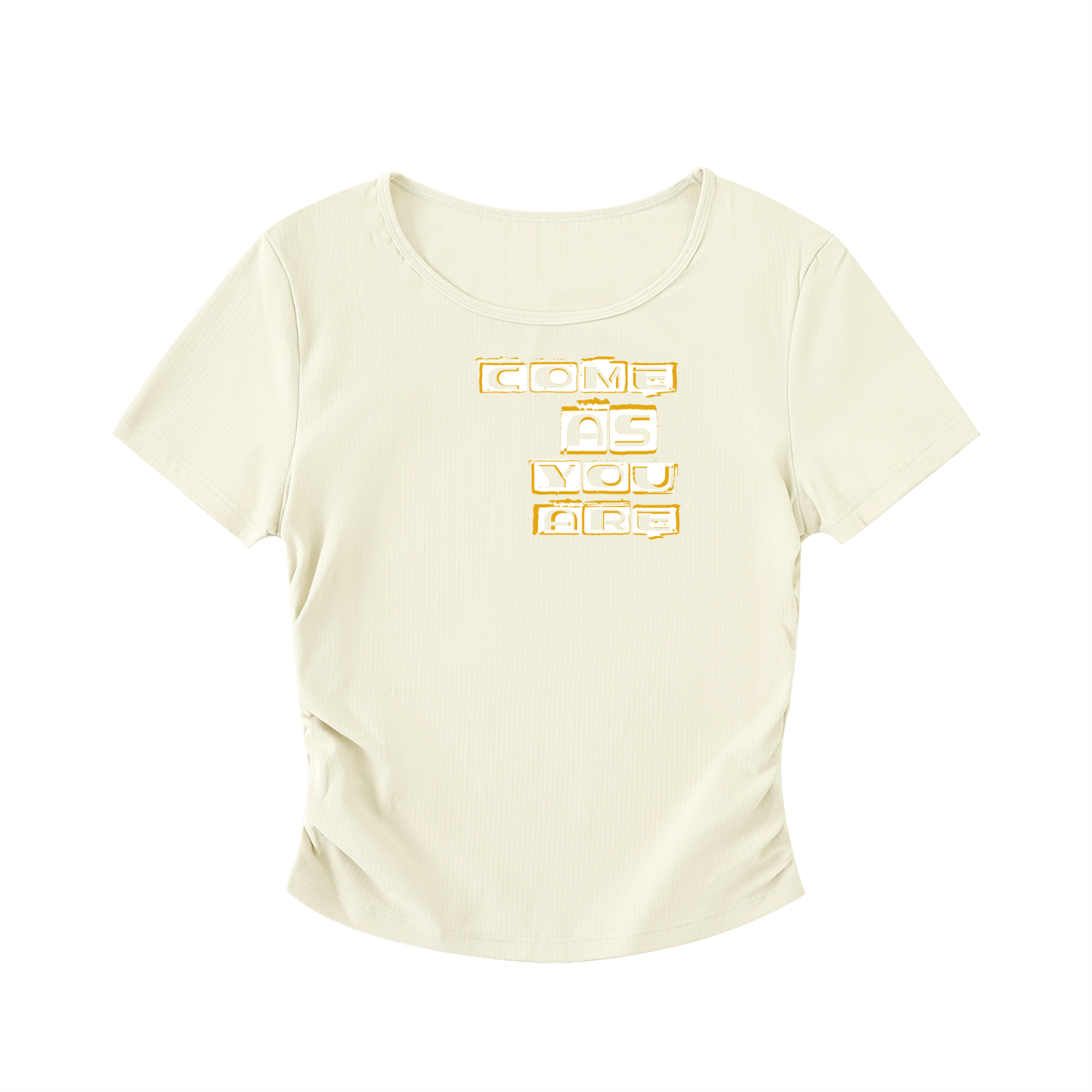 Come as you are Ruched Body-con Crop Top