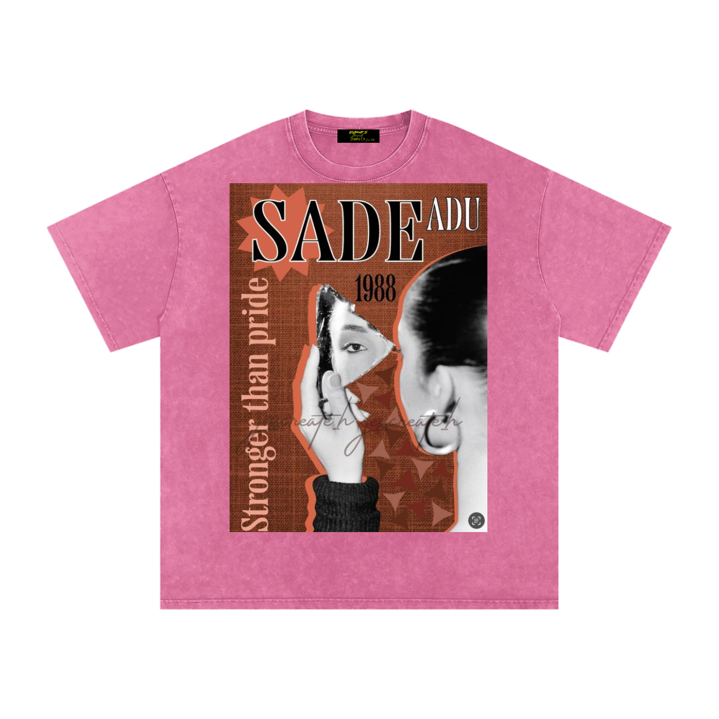 Sade #2 Snow Washed Oversized Cotton T-Shirt