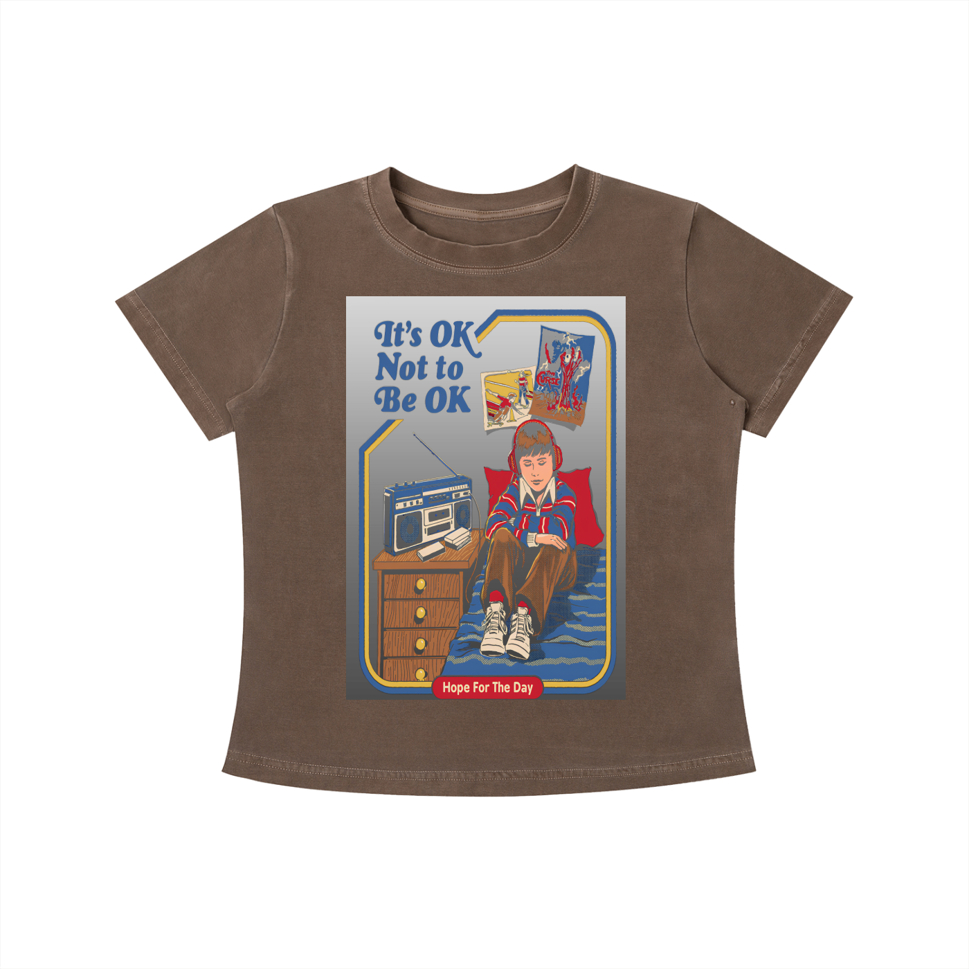 Stay weird Vintage Wash Slim Fit T-shirt