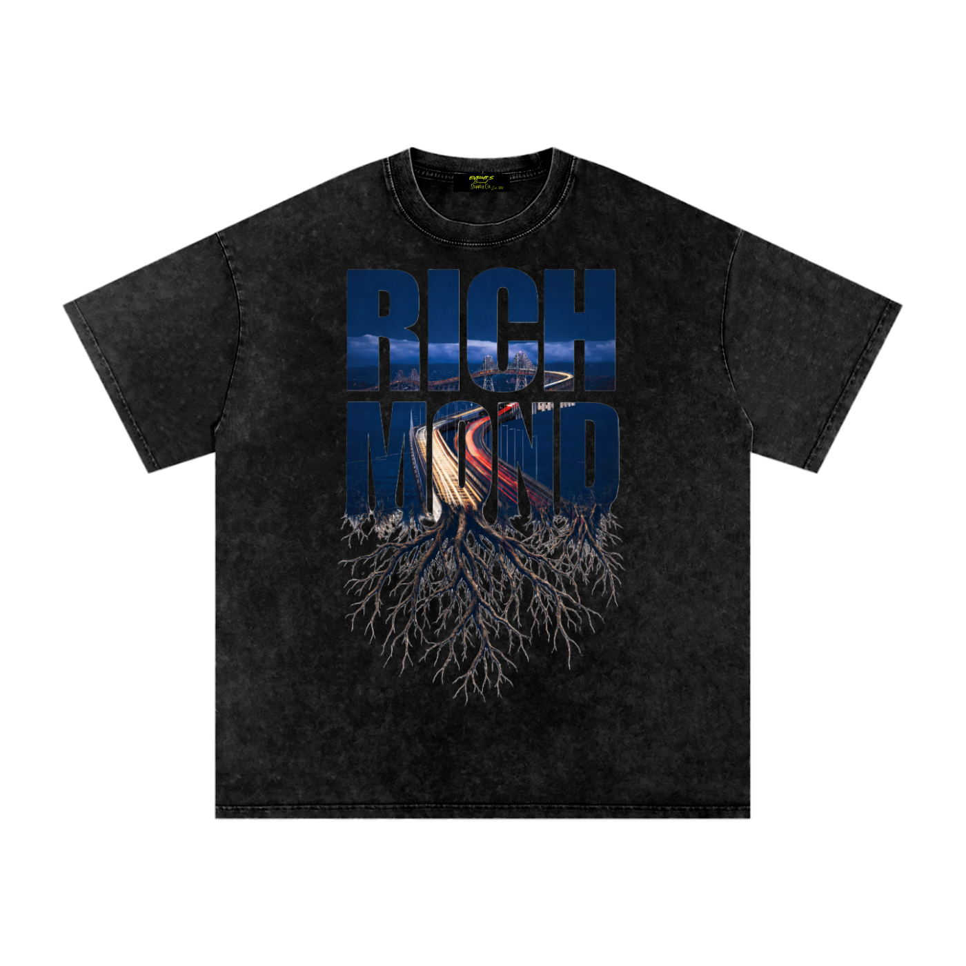 Richmond Snow Washed Oversized Cotton T-Shirt