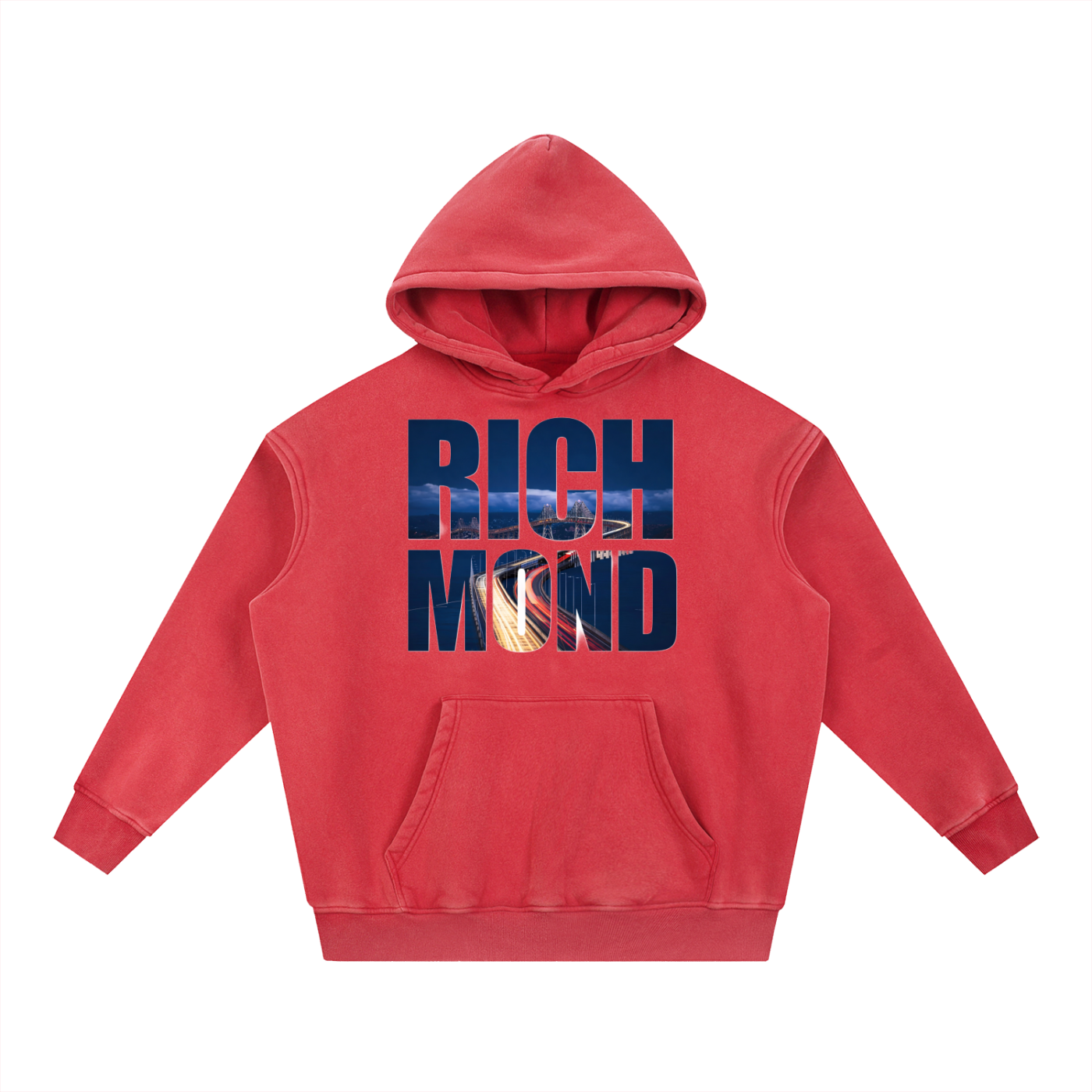 Richmond Snow Wash Fleece Oversize Hoodie